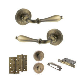 Old English Wrexham Door Handle Pack (Bathroom Set - 3