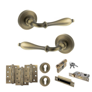 Old English Wrexham Door Handle Pack (Euro Lock Set - 3