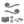 Old English Warwick Door Handle Pack (3 Lever Lock Set - 3
