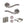 Old English Warwick Door Handle Pack (3 Lever Lock Set - 2.5