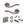 Old English Warwick Door Handle Pack (Euro Lock Set - 3