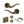 Old English Warwick Door Handle Pack (3 Lever Lock Set - 3