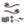 Old English Warwick Door Handle Pack (Bathroom Set - 2.5