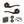 Old English Warwick Door Handle Pack (3 Lever Lock Set - 3