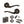 Old English Warwick Door Handle Pack (Euro Lock Set - 3