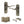 Old English Warwick Door Handle Pack (Bathroom Set - 3