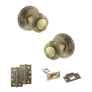 Old English Ripon Door Knob Pack (Latch Set - 4