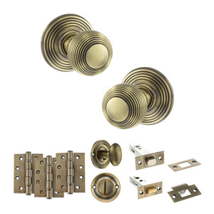 Old English Ripon Door Knob Pack (Bathroom Set - 3
