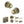 Old English Ripon Door Knob Pack (Bathroom Set - 4