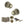 Old English Ripon Door Knob Pack (Lock Set - Horizontal Bathlock, 4