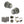 Old English Ripon Door Knob Pack (Bathroom Set - 4