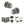 Old English Ripon Door Knob Pack (Bathroom Set - 4