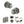 Old English Ripon Door Knob Pack (Bathroom Set - 4