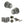 Old English Ripon Door Knob Pack (Lock Set - Horizontal Bathlock, 4