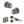 Old English Ripon Door Knob Pack (Lock Set - Horizontal Bathlock, 4