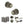 Old English Ripon Door Knob Pack (Bathroom Set - 3