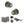 Old English Ripon Door Knob Pack (Lock Set - Horizontal Bathlock, 3