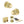 Old English Ripon Door Knob Pack (Lock Set - Horizontal Bathlock, 4