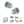 Old English Ripon Door Knob Pack (Bathroom Set - 3