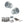 Old English Ripon Door Knob Pack (Lock Set - Horizontal Bathlock, 4