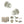 Old English Ripon Door Knob Pack (Bathroom Set - 4