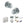 Old English Ripon Door Knob Pack (Bathroom Set - 4