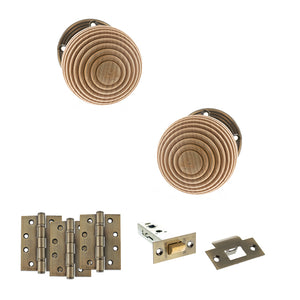 Old English Bridlington Door Knob Pack (Latch Set - 4