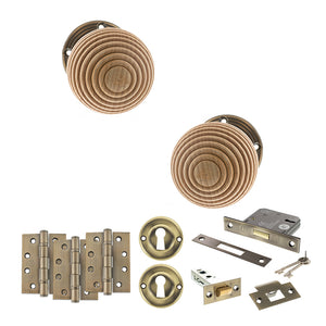 Old English Bridlington Door Knob Pack (Lock Set - 3
