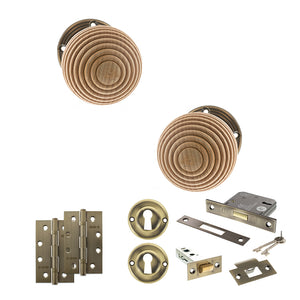 Old English Bridlington Door Knob Pack (Lock Set - 3