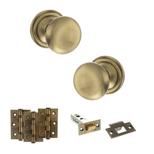 Old English Harrogate Door Knob Pack (Latch Set - 3
