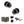 Old English Harrogate Door Knob Pack (Lock Set - Horizontal Bathlock, 3