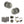 Old English Harrogate Door Knob Pack (Bathroom Set - 3