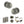Old English Harrogate Door Knob Pack (Bathroom Set - 3