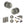 Old English Harrogate Door Knob Pack (Lock Set - 3
