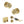 Old English Harrogate Door Knob Pack (Lock Set - Horizontal Bathlock, 4