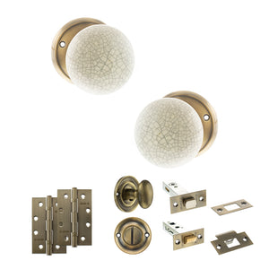 Old English Skipton Door Knob Pack (Bathroom Set - 3