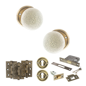 Old English Skipton Door Knob Pack (Lock Set - 3