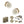 Old English Skipton Door Knob Pack (Lock Set - 3