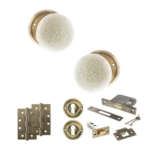 Old English Skipton Door Knob Pack (Lock Set - 3