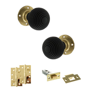 Old English Whitby Door Knob Pack (Latch Set - 4