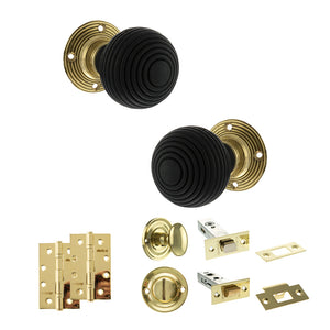 Old English Whitby Door Knob Pack (Bathroom Set - 4