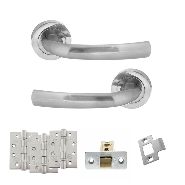 Status Nevada Door Handle Pack (Latch Set - 2.5" CE Latch, 4" Fire Rated Hinges x3) by Atlantic Hardware