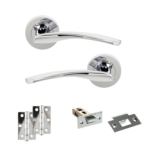 Status Arizona Door Handle Pack (Latch Set - 2.5" Latch, 3" Hinges x2) by Atlantic Hardware