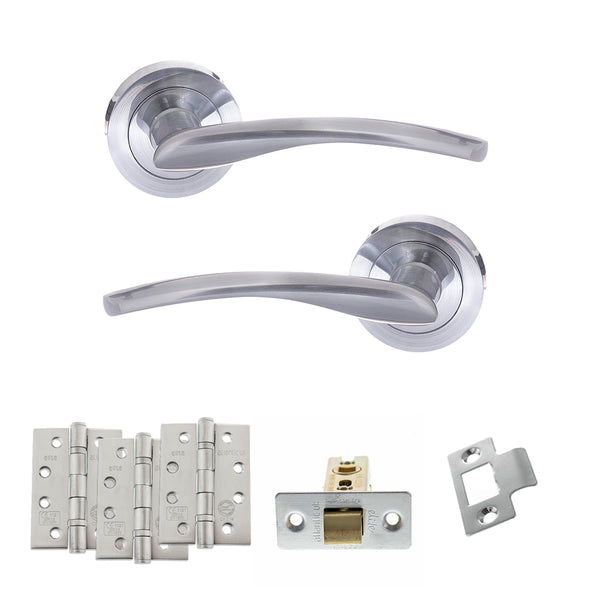 Status Arizona Door Handle Pack (Latch Set - 2.5" CE Latch, 4" Fire Rated Hinges x3) by Atlantic Hardware