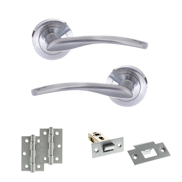 Status Arizona Door Handle Pack (Latch Set - 2.5" Latch, 3" Hinges x2) by Atlantic Hardware
