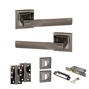 Status Kansas Door Handle Pack (3 Lever Lock Set - 2.5