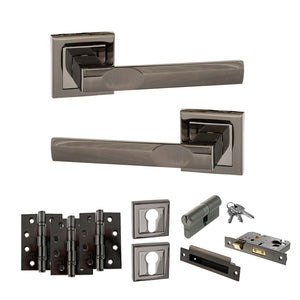 Status Kansas Door Handle Pack (Euro Lock Set - 3