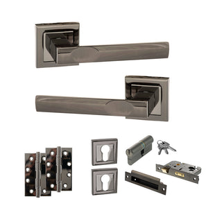 Status Kansas Door Handle Pack (Euro Lock Set - 3