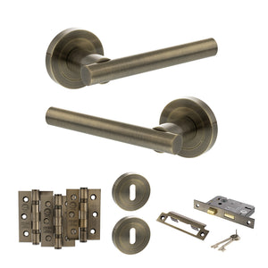 Status Nebraska Door Handle Pack (3 Lever Lock Set - 3