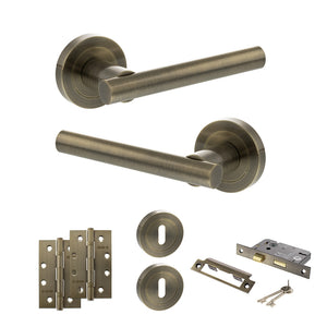 Status Nebraska Door Handle Pack (3 Lever Lock Set - 3